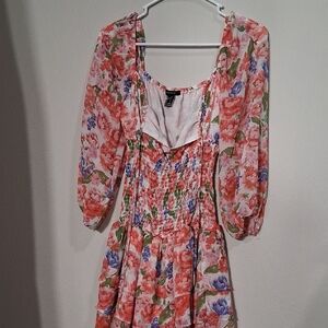 Forever 21 Floral Dress - Pink and Green